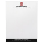 Color Footer (Tiki) - Burgandy and Black Letterhead Design