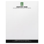 Color Footer (Tiki) - Dk Green and Black Personalized Letterhead