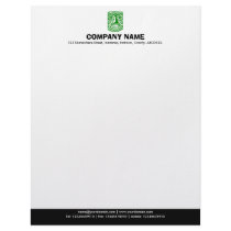 Color Footer (Tiki) - Green and Black Letterhead