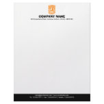 Color Footer (Tiki) - Orange and Black Customized Letterhead