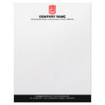 Color Footer (Tiki) - Red and Black Custom Letterhead
