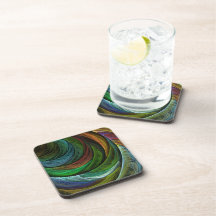 Color Glory Abstract Art Cork Coaster