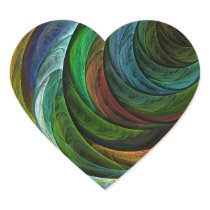 Color Glory Abstract Art Heart Sticker