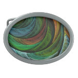 Color Glory Abstract Art Oval Belt Buckle