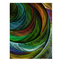 Color Glory Abstract Art Postcard