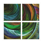 Color Glory Abstract Art Quad Canvas Print