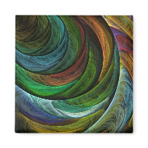Color Glory Abstract Art Square Magnet