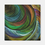 Color Glory Abstract Art Square Magnet