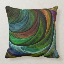 Color Glory Abstract Art Throw Pillow