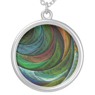 Color Glory Abstract Silver Necklace necklace