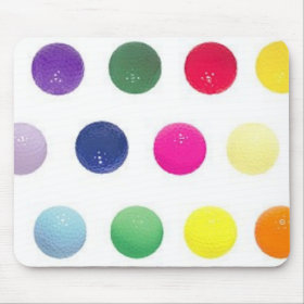 color golf balls mousepad