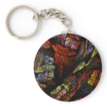 Color Harmony Abstract Art Keychain