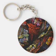 Color Harmony Abstract Art Keychain