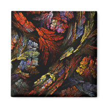 Color Harmony Abstract Art Square Magnet