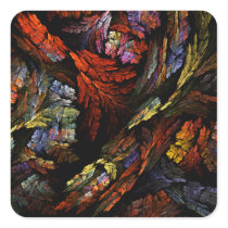 Color Harmony Abstract Art Square Sticker