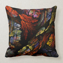 Color Harmony Abstract Art Throw Pillow