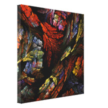 Color Harmony Abstract Art Wrapped Canvas Print