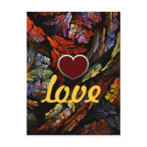 love, dating, relationship, wedding, valentine, postcard, abstract, art, modern, cool, Postcard with custom graphic design