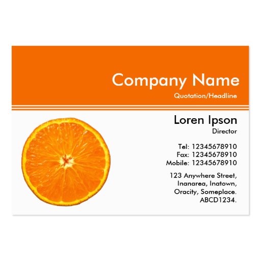 Color Header III v2 - Orange (F66C01) - Clementine Business Card Templates