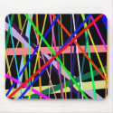Color Lines on Black in Many Directions mousepads