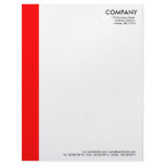 Color Margin - Red Letterhead Design
