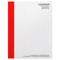 Color Margin - Red Letterhead Design