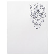 Color Me Angel Baby Heart String Letterhead Design