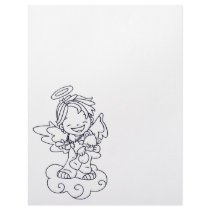 Color Me Angel Baby Joyful Letterhead Template