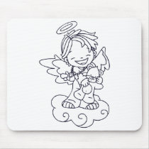 Color Me Angel Baby Joyful Mouse Pads