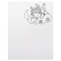Color Me Angel Baby on Cloud Custom Letterhead