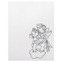 Color Me Angel Baby Pony on Cloud Custom Letterhead