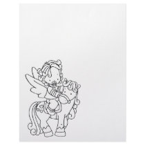 Color Me Angel Baby Pony Riding Letterhead Template