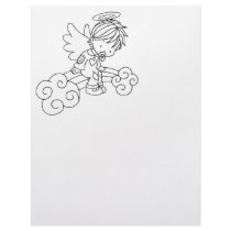 Color Me Angel Baby Sitting on Rainbow Customized Letterhead
