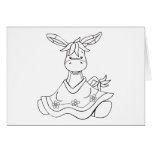 Color Me Burro in Poncho Card