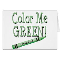 Color me green greeting card