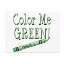 Color me green post card