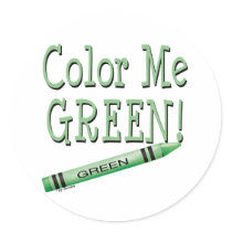 Color me green sticker