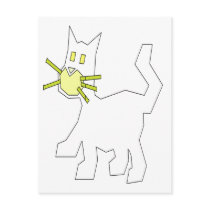 Color Me Post Card - Cat postcards