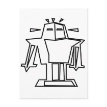 Color Me Robot Postcard