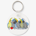 Color Mutations Cockatiel Keychain by MenagerieMayhem Color Mutations Cockatiel Keychain
