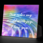 Color my life with joy plaques