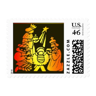 Color Nativity Postage Stamp stamp