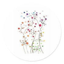 color of life round stickers
