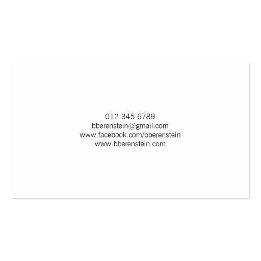 Color On The Side Monogram Fuschia Business Card (back side)