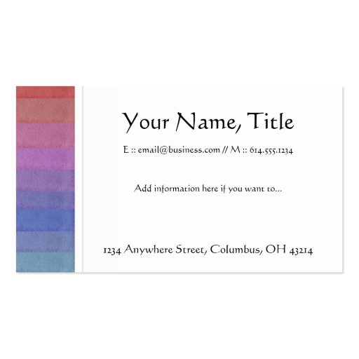 Color Palette Design 5 Business Cards (back side)
