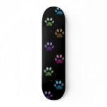 color paw prints skateboard