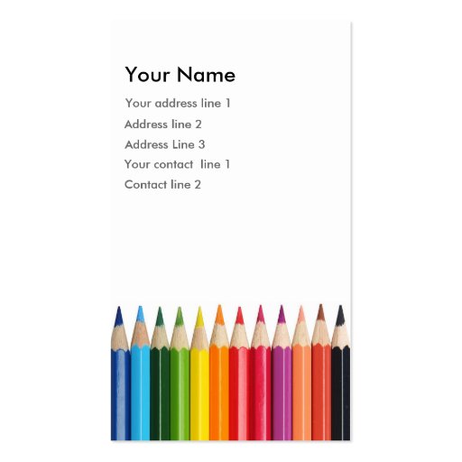 Color Pencil Business card