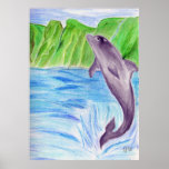 Color pencil dolphin posters