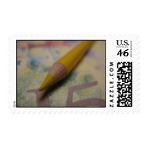Color Pencil on Stamp stamps