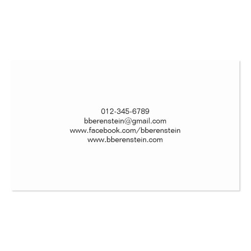 Color Pencil Tutor Ripped Blue Business Card (back side)